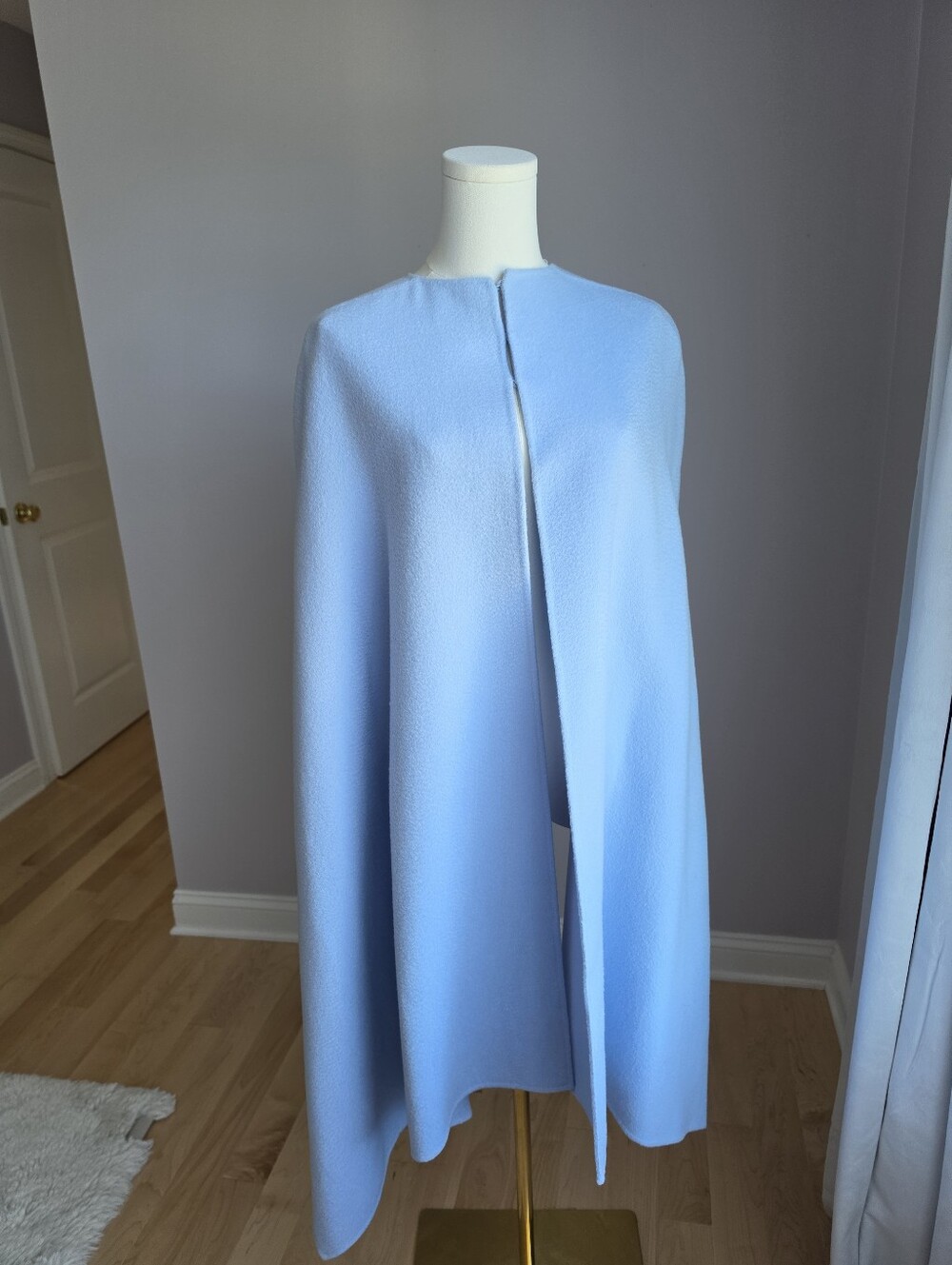 Massimo Dutti Powder Blue Cape-Style Sweater